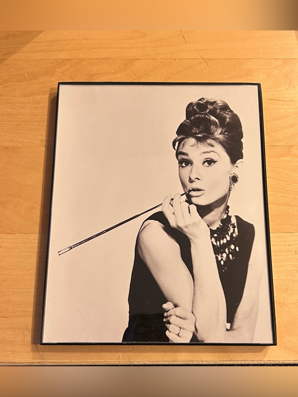 Audrey Hepburn Black & White Wall Art Print